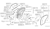 Diagram for 1997 Nissan Maxima Weather Strip - 82834-40U00