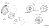 Diagram for 1990 Nissan Van Wheel Cover - 40342-16C00