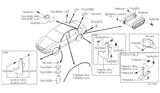 Diagram for 1997 Nissan Maxima Weather Strip - 76842-40U00