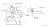 Diagram for 1996 Nissan Maxima Brake Pedal - 46501-40U15