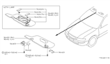 Diagram for 2001 Nissan Pathfinder Dome Light - 96416-40U00