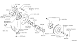 Diagram for Nissan Altima Wheel Seal - 39252-0E000