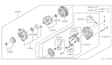 Diagram for 1998 Nissan Maxima Alternator Case Kit - 23127-0L700