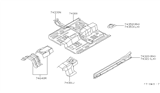 Diagram for 1996 Nissan Maxima Floor Pan - 74312-40U30