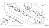 Diagram for 2014 Nissan Rogue Axle Shaft - 39600-1HC0C