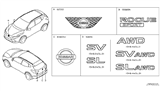 Diagram for 2017 Nissan Rogue Sport Emblem - 62890-4EA0A