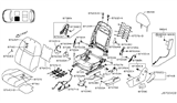 Diagram for 2020 Nissan Rogue Sport Seat Cover - 87370-6MD0A