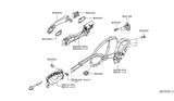 Diagram for 2022 Nissan Rogue Sport Rear Passenger Door Handle Latch - 82500-6MA0A