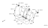 Diagram for 2019 Nissan Rogue Sport Seat Belt - 88844-6MA0A
