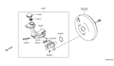 Diagram for Nissan Rogue Sport Brake Master Cylinder Reservoir - D6010-4BA5A