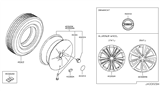 Diagram for Nissan Rogue Sport Spare Wheel - D0C00-6FM1A
