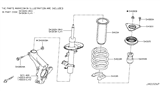 Diagram for 2019 Nissan Rogue Sport Bump Stop - 54050-6FR0A