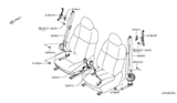 Diagram for 2020 Nissan Rogue Sport Seat Belt - 86843-6MA0A