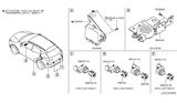 Diagram for 2019 Nissan Rogue Sport Parking Assist Distance Sensor - 28438-7FM0C