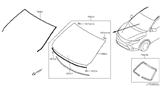 Diagram for 2017 Nissan Rogue Sport Windshield - G2700-6MA1A