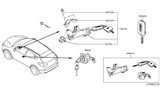 Diagram for Nissan Rogue Sport Ignition Lock Assembly - D8G00-4BA0A