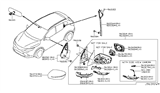 Diagram for 2015 Nissan Rogue Car Mirror - 96321-9Y00C