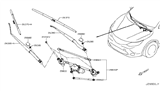 Diagram for 2020 Nissan Rogue Sport Wiper Arm - 28886-6MA0A