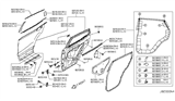 Diagram for 2021 Nissan Rogue Sport Door Moldings - 82821-DF30A