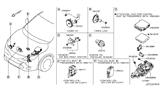 Diagram for 2018 Nissan Rogue Sport Air Bag Sensor - K8581-3RA0A