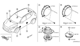 Diagram for Nissan Rogue Sport Car Speakers - 28170-6MM2A