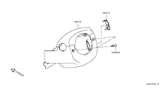 Diagram for Nissan Rogue Sport Steering Column Cover - 48470-6FK0A