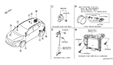 Diagram for 2017 Nissan Rogue Sport Parking Assist Distance Sensor - 284K1-HV00A