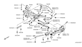 Diagram for 2014 Nissan Rogue Rear Crossmember - 55401-1YA0B