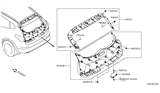 Diagram for 2017 Nissan Rogue Sport Door Handle - 90940-6MA0B