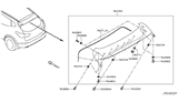 Diagram for Nissan Rogue Sport Spoiler - 96030-6MA0D