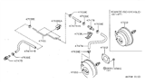 Diagram for 1998 Nissan Sentra Brake Booster Vacuum Hose - 47471-8B700