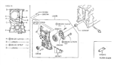 Diagram for 1998 Nissan Sentra Timing Cover - 13500-F4300