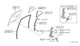 Diagram for 1995 Nissan Sentra Window Crank Handles - 80760-F4311