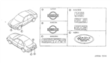 Diagram for Nissan Maxima Emblem - 62890-31U00