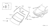 Diagram for 1998 Nissan Sentra Windshield - 72700-F4300