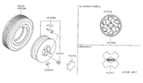 Diagram for 1995 Nissan 200SX Spare Wheel - 40300-0M810