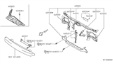 Diagram for 1999 Nissan Sentra Radiator Support - 62520-F4335