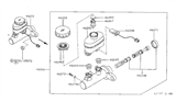 Diagram for 1998 Nissan Sentra Brake Master Cylinder - 46010-1M220