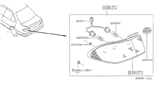 Diagram for 1996 Nissan Sentra Back Up Light - 26559-F4300