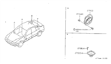 Diagram for 1996 Nissan Sentra Car Speakers - 28156-F4301