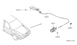 Diagram for Nissan Sentra Hood Cable - 65620-F4300