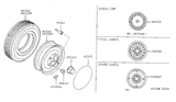 Diagram for 1997 Nissan 200SX Spare Wheel - 40300-8B700