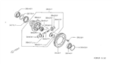 Diagram for 1996 Nissan Sentra Differential Bearing - 38440-B15G4