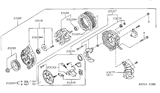 Diagram for 2002 Nissan Sentra Alternator Pulley - 23150-0M002