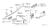 Diagram for 1997 Nissan Altima Rear Passenger Door Handle Latch - 82503-89965