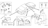 Diagram for 1998 Nissan 240SX Door Lock Cylinder - 80601-65F26