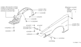 Diagram for Nissan 240SX Wheelhouse - 63842-65F00