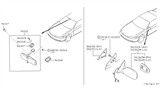 Diagram for Nissan 240SX Mirror Cover - 96329-65F01