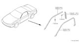 Diagram for 1996 Nissan 240SX Weather Strip - 76860-65F00