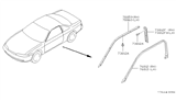 Diagram for 1995 Nissan 240SX Door Seal - 76860-65F00